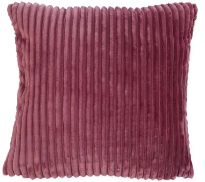 Gözze - Kuschelweicher Kissenbezug in Cord Optik, 2er Set, 50 x 50 cm - Beere