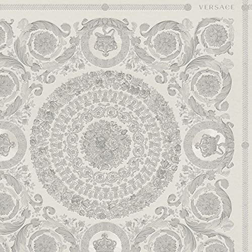 BRICOFLOR Vliestapete | Barock-Tapete Tapete barock - Schlafzimmer-Tapete Tapeten Schlafzimmer - Grau, Silber | 10,05 x 0,70 m = Rolle 7.04 m²