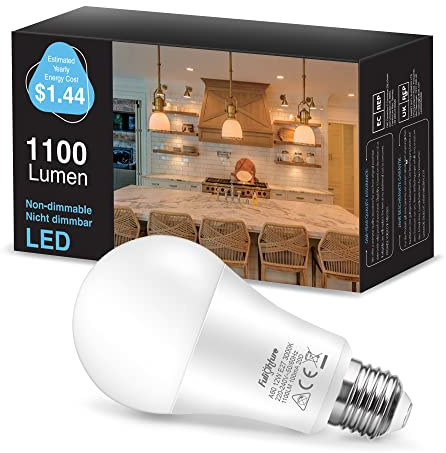 Fulighture E27 LED Lampe, 1100LM 3000K Warmweiß LED Glühbirne A60 Nicht Dimmbar Energiesparlampe 12W Ersetzt 100W LED Birne, 4 Stück