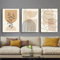 HMDKHI Cuadro geométrico moderno, conjunto de imágenes abstractas para sala de estar, dormitorio, póster de decoración artística, sin marco (mural, 7,60 x 90 cm x 3)