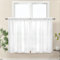 Libershine Tende Corte per Finestre, 2 Pezzi Tenda da Bistrò, Tenda Semitrasparente per Finestra, Tendine per Finestre Piccole, per Piccole Finestre Cucina Bagno Soggiorno, Bianche 65x90cm