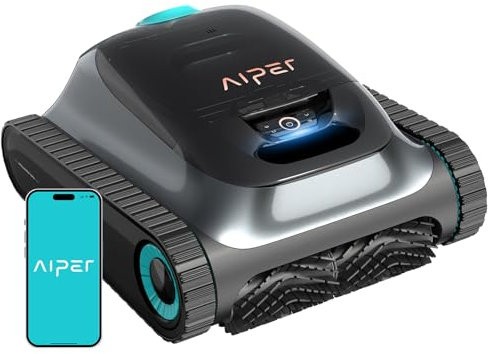 Aiper Scuba S1(Dernière) Robot Piscine avec Filtration Ultra-Fine, Navigation Intelligente et App, Aspirateur Piscine avec Autonomie de 180 Min, Robot Piscine san Fil pour Le Nettoyage des Parois