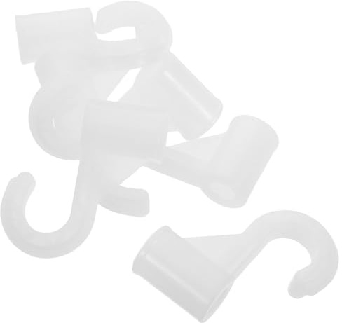 GARVALON 6 Pezzi Staffa Porta Asta Appendini Regolabile in Plastico Bianco per Guardaroba Supporto Resistente per Organizzazione Camera da Letto