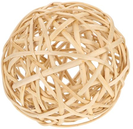 DOITOOL Palline Decorative in Rattan Intrecciate 15 CM Palla Artigianale per Feste e Arredamento Casa Decorazione per Sfondi Fotografici e Spazi Interni