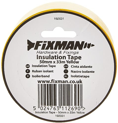 Fixman 192031 Insulation Tape 50 mm x 33m Yellow