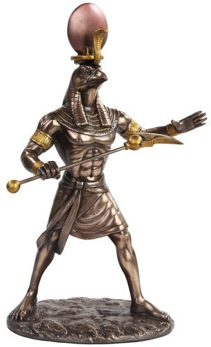PTC 11 Inch Egyptian Ra Mythological God Bronze Finish Statue Figurine