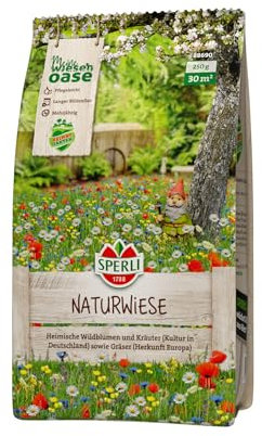 SPERLI 's Naturwiese Fleurs sauvages indigènes – Mélange de graines de fleurs riches en espèces, graines de fleurs sauvages vivaces résistantes à l'hiver, idéales pour les prairies fleuries