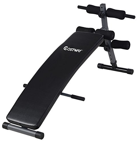 Costway Adjustable Arc-Shaped Decline Sit up Bench Crunch Board Exercise Fitness Workout