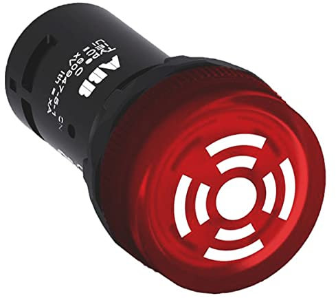 ABB Akustischer Warnmelder, ABB Compact 24V ac/dc Rot, Ausschnitt-Ø 22mm LED Tafelmontage IP66, IP67, IP69K Schraub
