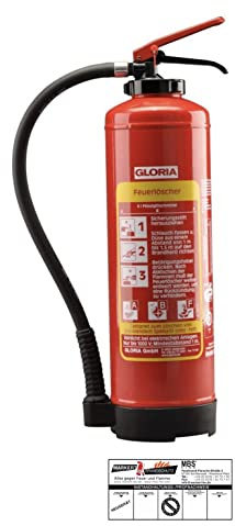 Gloria FB6EASY 6l Fettbrand Feuerlöscher Schaum inklusive Halterung und Plakette