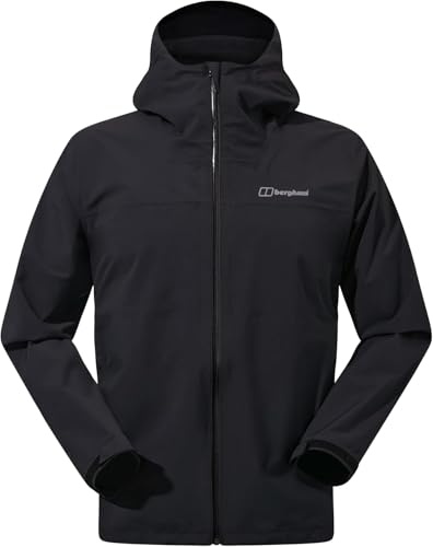 Berghuas Arnaby - Chaqueta con capucha para hombre, color negro, talla L