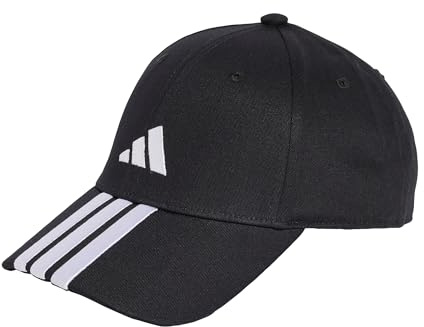 adidas Unisex - Adulto BBALL 3S Cap New Logo, Black/White, S-M