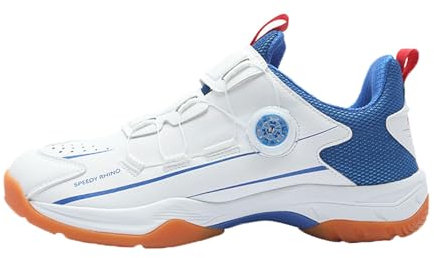 Leichtrit Tischtennis Schuhe Herren,Badminton Schuhe,Tennis Schuhe MäNner,Tennis Hallenschuhe Herren,rutschfeste,DäMpfung,Atmungsaktives,Komfort,DäMpfung,Für Badminton,Tischtennis,Volleyball,Weiß