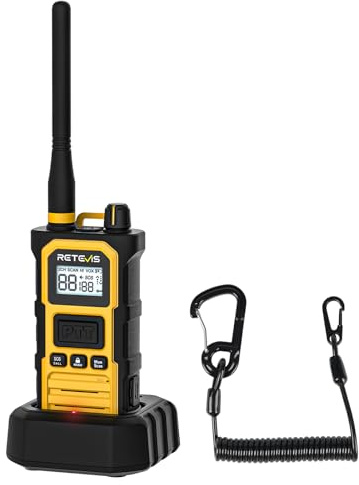 Retevis RB648 Pro Walkie Talkie, Högpresterande Walkie Talkie Vattentät IP67, 2800mAh, Intelligent Audio, Professionell Tvåvägsradio Lång Räckvidd för Byggarbetsplatser och Frakt (Gul, 1 Stk)