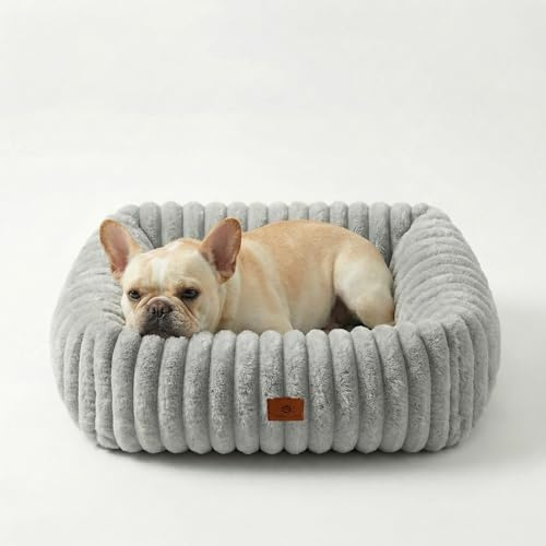 CareCooo Waschbares Hundebett mit abnehmbarem Bezug (Grau, M)