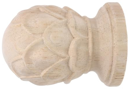 Genérico Remate de Madera Estilo Europeo Decoración Versátil y Elegante Diseño de Piña para Muebles y Postes para Mejoras del Hogar