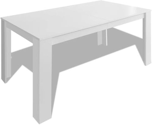 vidaXL Mesa de Comedor, Color Blanco para Cocina, Mesa de Comedor