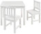 Bomi Kindersitzgruppe Holz Amy | Kindertisch mit 2 Stühlen | Tisch & Stühle Kinderzimmer Set | Spieltisch ab 1 Jahr | Kindertisch für drinnen | Maltisch & Basteltisch Kinder | Kindermöbel Weiß