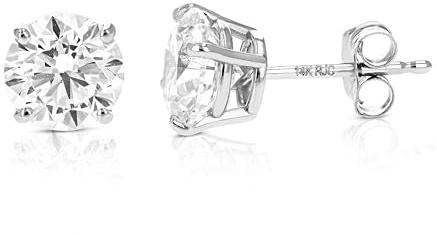 Vir Jewels 1/2 cttw Lab Grown Diamond Stud Earrings in 14K Gold With Push Backs