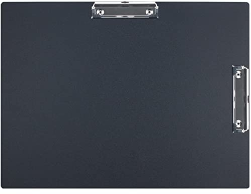 Portablocco formato A3, a basso profilo, extra large, in plastica, colore: nero
