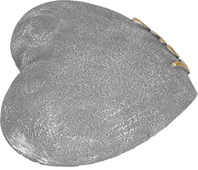 Cerlingwee Lapide del Gatto, Pietre Commemorative a Forma di Cuore ferito a Forma di Cuore per Il Cortile per Il Prato per Il Giardino(Sesamo Grigio)