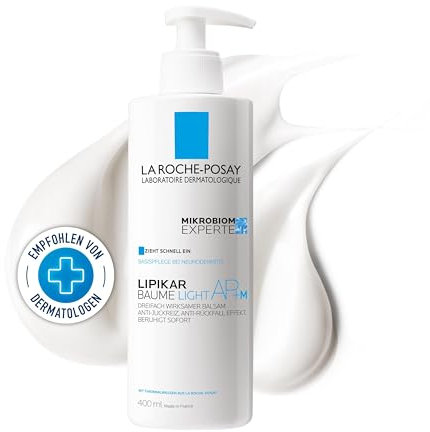 La Roche-Posay Lipikar Baume AP+M Light, Trattamento Corpo Delicato, Adatto a Pelle Atopica, Riparatore, Risultato Ultra-Idratante, Formula con Burro di Karité, Niacinamide, 400ml