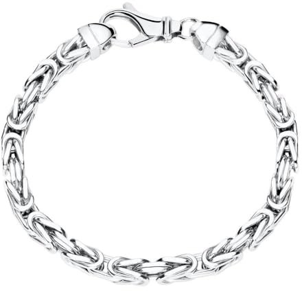 JEWLIX 925er Silber Königsarmband Herren, 5,0 mm