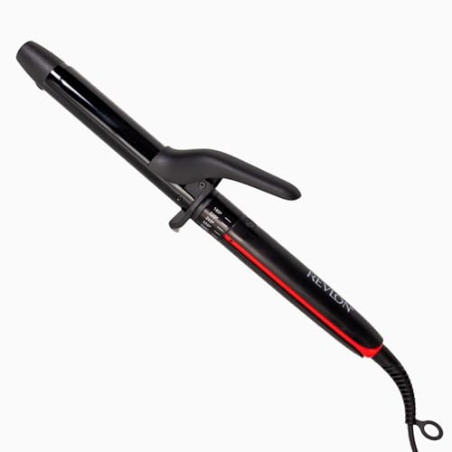 REVLON Smoothstay 1 Inch Curling Iron - Coconut Oil Infused Curling Wand Helps Enhance Shine & Smoothness, Creates Tight Bouncy Curls, and Reduced Frizz
