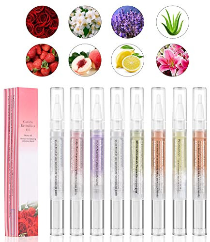 Bestauty Nagelöl Stift, Nagelhautöl Cuticle Oil Nail Care Pen mit Vitaminen Nagelpflegestift Nagelhaut, Nagelhautöl Pflege Nail Care Oil Pen für Fuß und Finger Nägel & Nagelhaut(8 Stück)