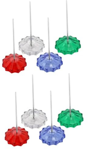 NUOBESTY 8piezas Soporte Para y Recibos Rojo Azul Verde Transparente Sujetapapeles De Varilla y Para y Cocina