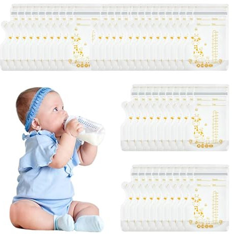 Muttermilchbeutel, 250ml BPA-frei Muttermilch Aufbewahrung Bag, Milchbeutel für Muttermilch mit Ausgießer für das Stillen, Kann Eingefroren Werden, Platzsparendes, Vorsterilisiert, 40 Stück