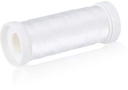 Fil à coudre invisible en nylon transparent monofilament 500 m Épaisseur 0,1 mm Pour couture perles et décorations suspendues