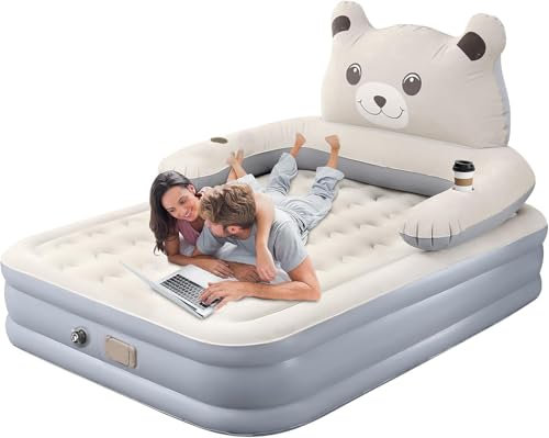 Bogseth Luftmatratze Selbstaufblasend 2 Personen mit Elektrischer Luftpumpe, Selbstaufblasend Luftbett 2 Personen mit Pumpe, Aufblasbares Bett, Schlaf Luftmatratze Schlafmatratze, 200 * 150 * 43cm