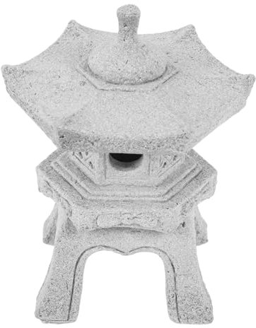 ORFOFE Mini Stone Lantern Statue Japanese Pagoda Figurine for Zen Garden Decoration Bonsai Micro Landscape Ornament Fish Tank Fengshui