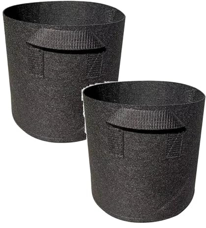 Pflanzsack 75L Stofftopf aus Vliesstoff Kartoffelsack mit Griff Wiederverwendbare Pflanztasche Balkon für Den Anbau von Kartoffeln Tomaten Gemüse Blumen Belüfteter Gartentopf 20 Gal, 2pcs
