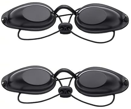 KGDUYC 2pcs Lunettes Bronzage, Lunettes de Solarium, Silicone Souple Durable Confortable, lunette infrarouge，Lunettes de Protections Noir Convient à la Clinique de Beauté ou à la Maison