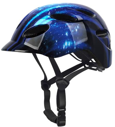 Kids/Youth Bike Helmet for Boys Girls and Teens, Adjustable and Multi-Sport for Bicycle, Kick Scooter, Skateboard, Roller/Inline Skate (Galaxy)