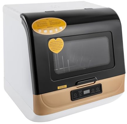 Mini Geschirrspüler Tragbarer Tischgeschirrspüler Spülmaschine für 4-6 Set Geschirr und Touchsteuerung für Kleine Küchen