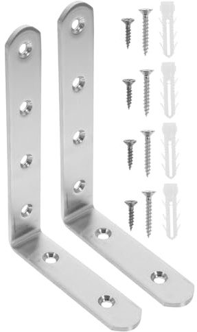 GLSTOY Furniture Anchors Stainless Steel Furniture 2pcs Anti Tip Wall Anchors Safety for Cabinet Brackets Preventing Tipping Over Heavy Baby Proofing
