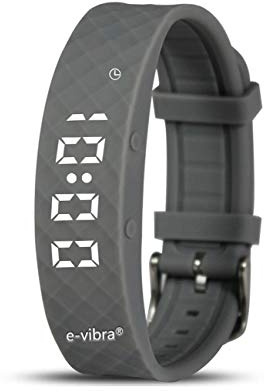 e-vibra Montre d'apprentissage de la propreté – Montre vibrante silencieuse rechargeable – Montre de rappel médical – avec minuterie et 15 alarmes quotidiennes (gris, taille L), Gris, L, L