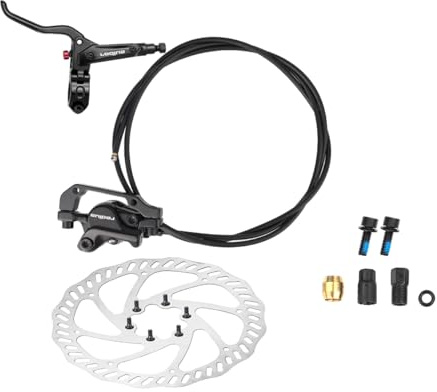 GRELiving Hydraulische Fahrrad Scheibenbremse Set,Vorne & Hinten Bremsbelag,Hydraulic Brakes,Fahrrad Bremsscheibe Setsuitable Für Universal,Mountainbike, Rennrad (Recht-Hinten)