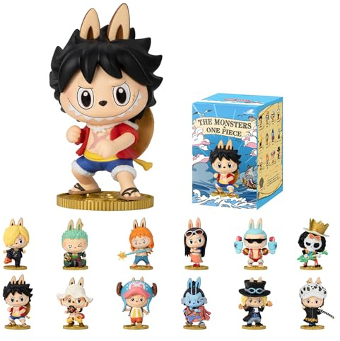 POP MART The Monsters × One Piece Series Figures Blind Box Figures, Random Design Action Figures Collectible Toys Home Decorations, Holiday Birthday Gifts for Girls and Boys, Single Box