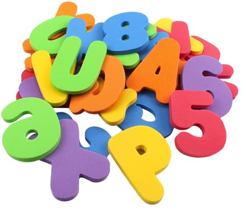 Bath Letters - 36 Pieces Game Set of Bath Foam Letters and Numbers - Floating Baby Bath Toy, Educational Bath Toy for 1-3 Bath Time Creative Bath Game