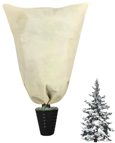 Frostskyddsöverdrag för växter - med dragsko för en varm buskfilt | Frostskyddskåpa för trädgården - för grönsaker tomat bonsai citrus blå bär