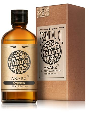 AKARZ 100ml Cypressolja - Naturlig äterisk olja för luftrenare, diffusorer och rumsluktningsanordningar