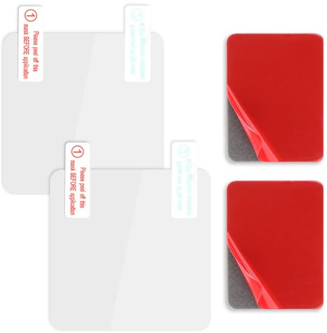 2PCS Windshield Sticker Applicator 2PCS Double-Sided Sticker for Windshield Dashcam, 3.15 X 3.15 Inch Electrostatic Stickers for Dash Cam, Car Windshields Electrostatic Film Weatherproof