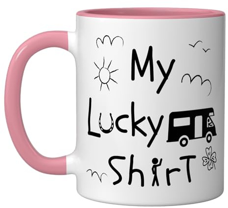 RV-Pilot Camping-Camper Funny RV Motorhome Ceramic Mug, Pink/White