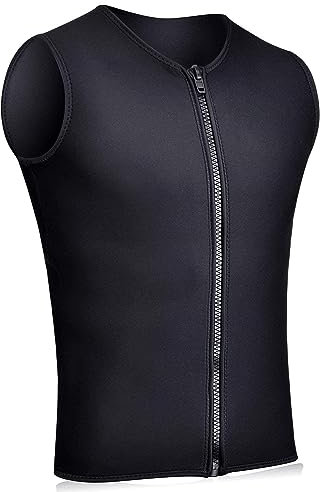 REALON Wetsuits Top Jacket Women Men 2mm Neoprene Long Sleeve Shirt 3mm Front Zipper Vest Wet Suit Keep Warm for Adult Youth Diving Surfing Swimming Water Sports