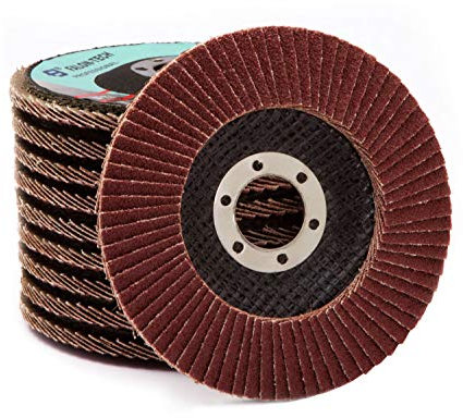 Fächerscheiben Lamellenscheiben Schleifscheiben 10 Stk. 115 mm Korund K36, K40, K60, K80, K100,120 für Holz, Metall (LAM-115)