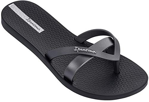 Ipanema Damen Kirei Fem Flipflop, Black Silver, 38 EU